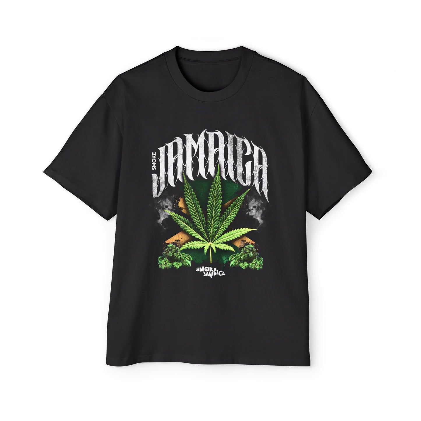 SmokeJamaica Black Heavy Oversized Tee